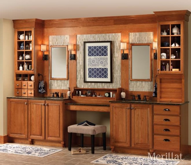 Medium Oak Cabinets