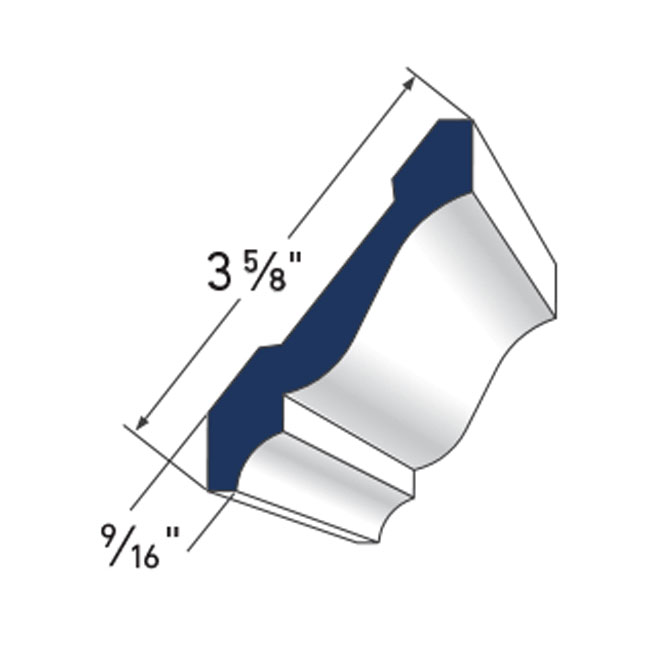 AZEK CROWN MOULDING 4" X 16' - Marling Lumber & HomeWorks--River St.
