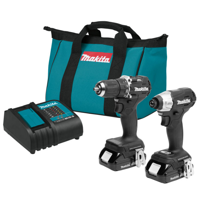MAKITA 18v SUB-COMPACT 2pc COMBO
KIT INCLUDES XFD15ZB DRILL
DRIVER, XDT18ZB IMPACT DRIVER, 2
1.5ah 18vlt. BATTERIES, CHARGER,
TOOL BAG - Marling Lumber & HomeWorks--River St.