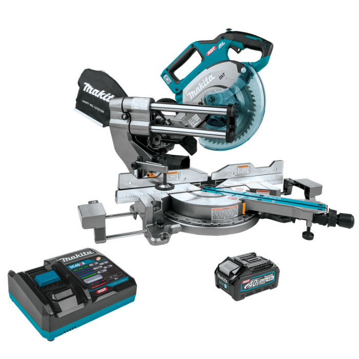 Makita 40V max XGT® Brushless
Cordless 8-1/2" Dual-Bevel
Sliding Compound Miter Saw Kit,
AWS® Capable (4.0Ah) - Marling Lumber & HomeWorks--River St.
