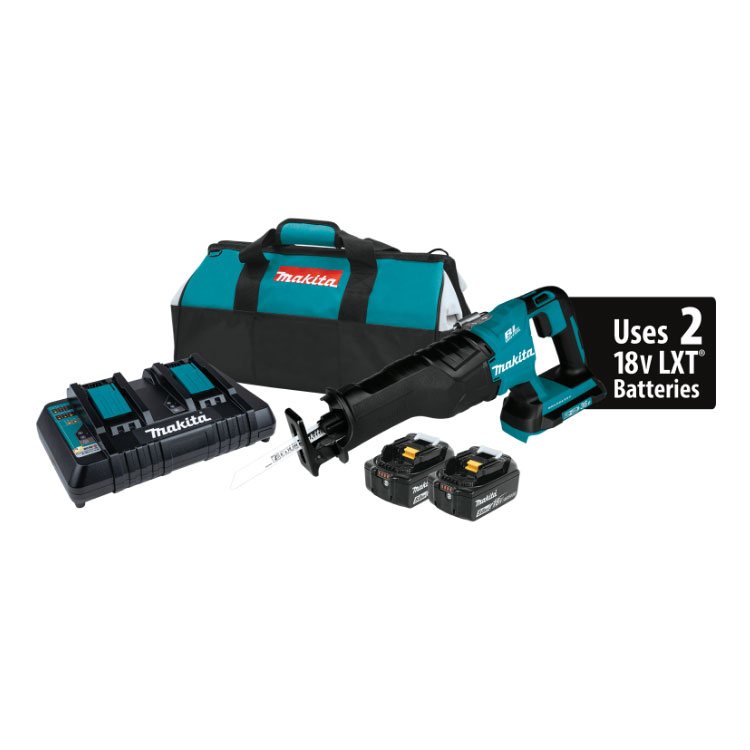 Makita X2 (36vlt.) BL Recip Saw
Kit (5.0ah) includes XRJ06Z
Recip Saw 2 - BL1850 batteries 1
- DC18RD Dual Port Charger 1 -
Tool Bag - Marling Lumber & HomeWorks--River St.