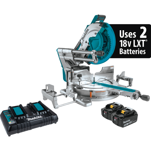 Makita 36vlt. BL 12" Dual-Bevel
Sliding Compound Miter Saw with
Laser Kit (5.0Ah) - Marling Lumber & HomeWorks--River St.